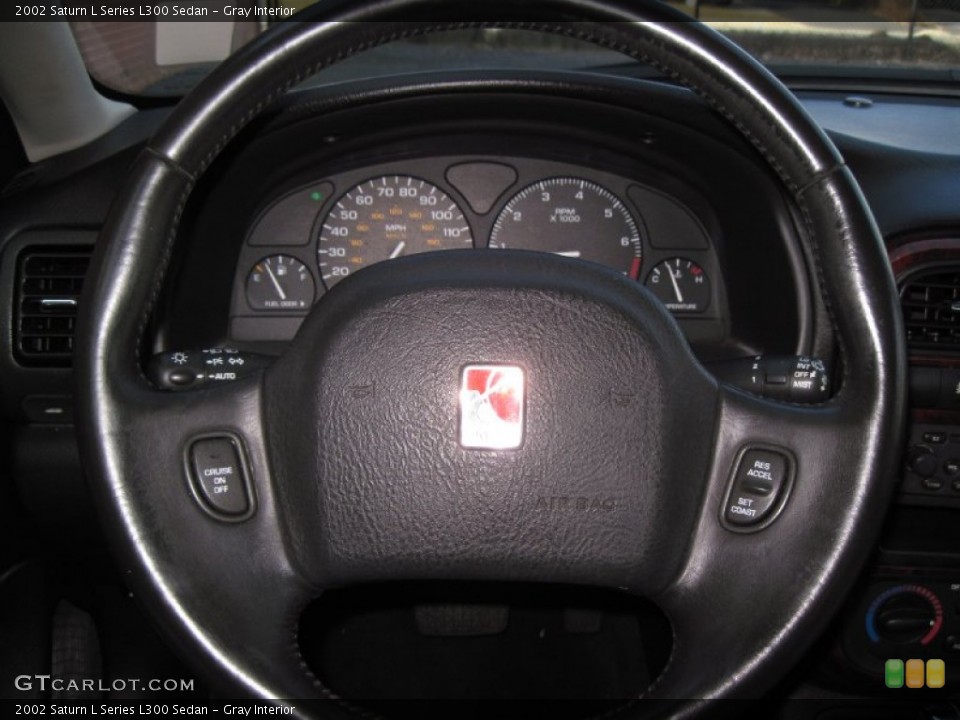 Gray Interior Steering Wheel for the 2002 Saturn L Series L300 Sedan #71089546