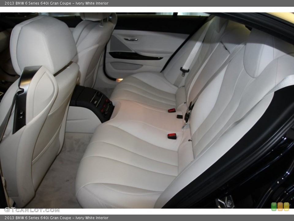 Ivory White Interior Rear Seat for the 2013 BMW 6 Series 640i Gran Coupe #71092420
