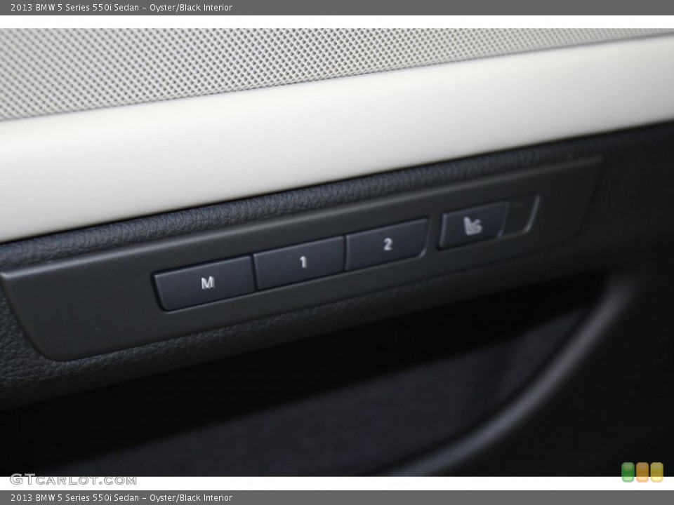 Oyster/Black Interior Controls for the 2013 BMW 5 Series 550i Sedan #71093233