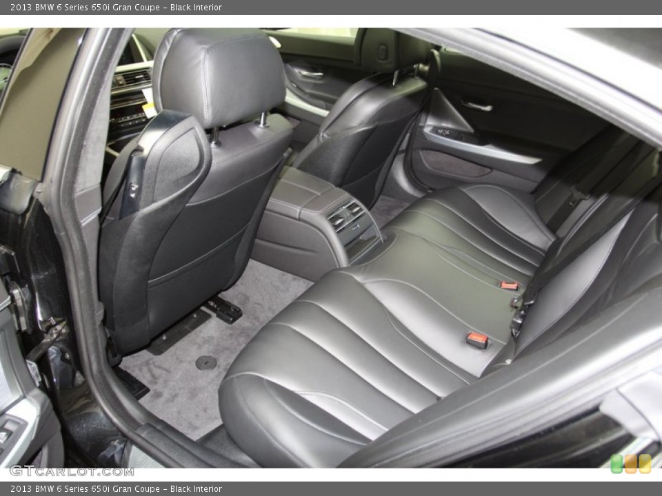 Black Interior Rear Seat for the 2013 BMW 6 Series 650i Gran Coupe #71093467