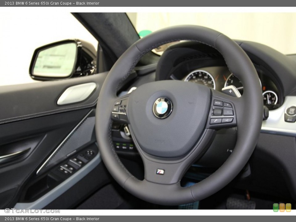 Black Interior Steering Wheel for the 2013 BMW 6 Series 650i Gran Coupe #71093612