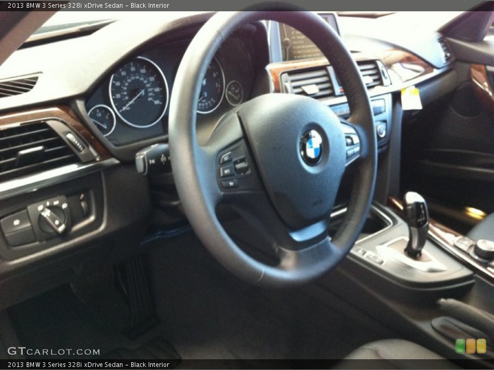 Black Interior Steering Wheel for the 2013 BMW 3 Series 328i xDrive Sedan #71096965
