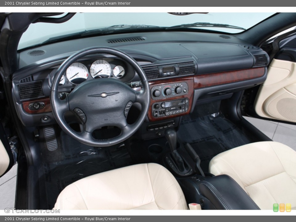 Royal Blue/Cream Interior Prime Interior for the 2001 Chrysler Sebring Limited Convertible #71098711