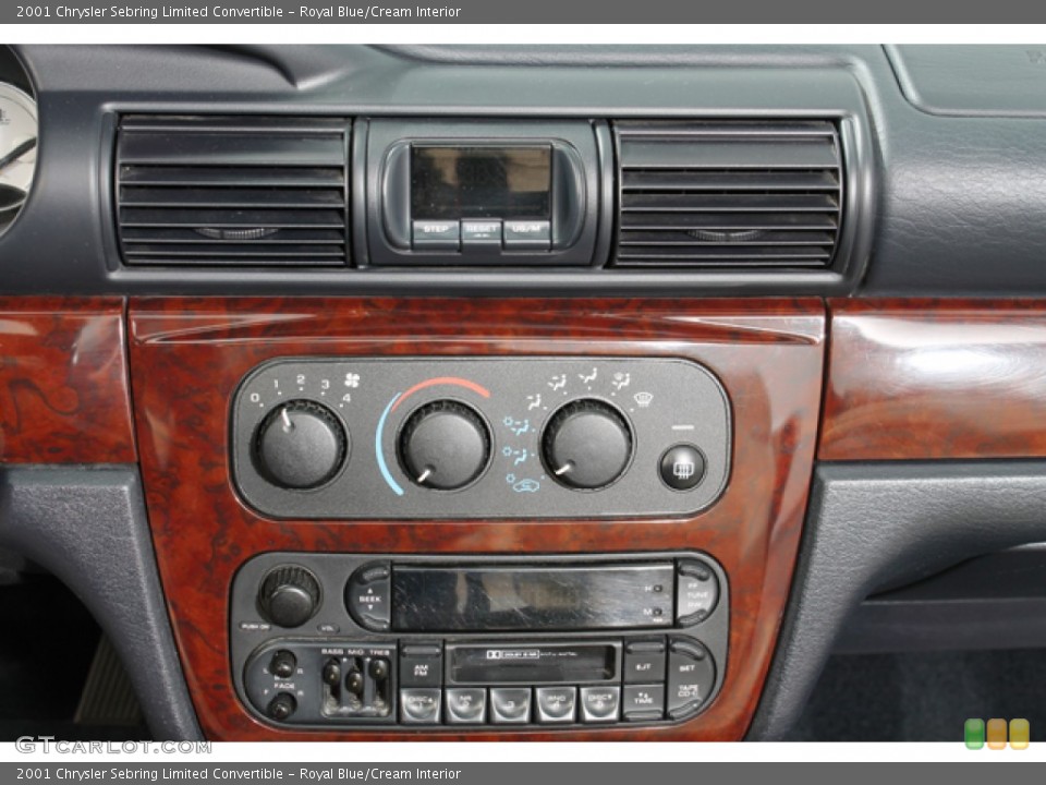 Royal Blue/Cream Interior Controls for the 2001 Chrysler Sebring Limited Convertible #71098748