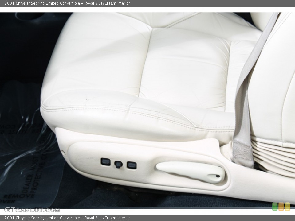 Royal Blue/Cream Interior Controls for the 2001 Chrysler Sebring Limited Convertible #71098816