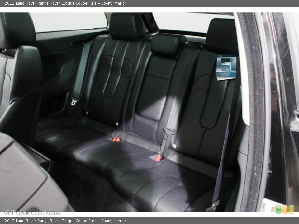 Ebony Interior Rear Seat for the 2012 Land Rover Range Rover Evoque Coupe Pure #71099692