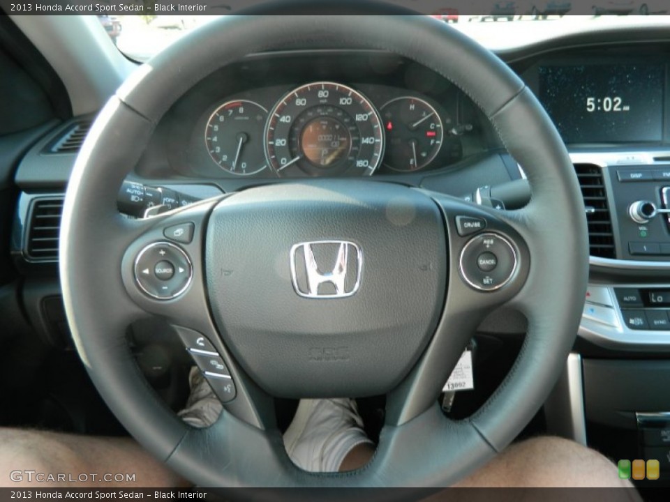 Black Interior Steering Wheel for the 2013 Honda Accord Sport Sedan #71101963