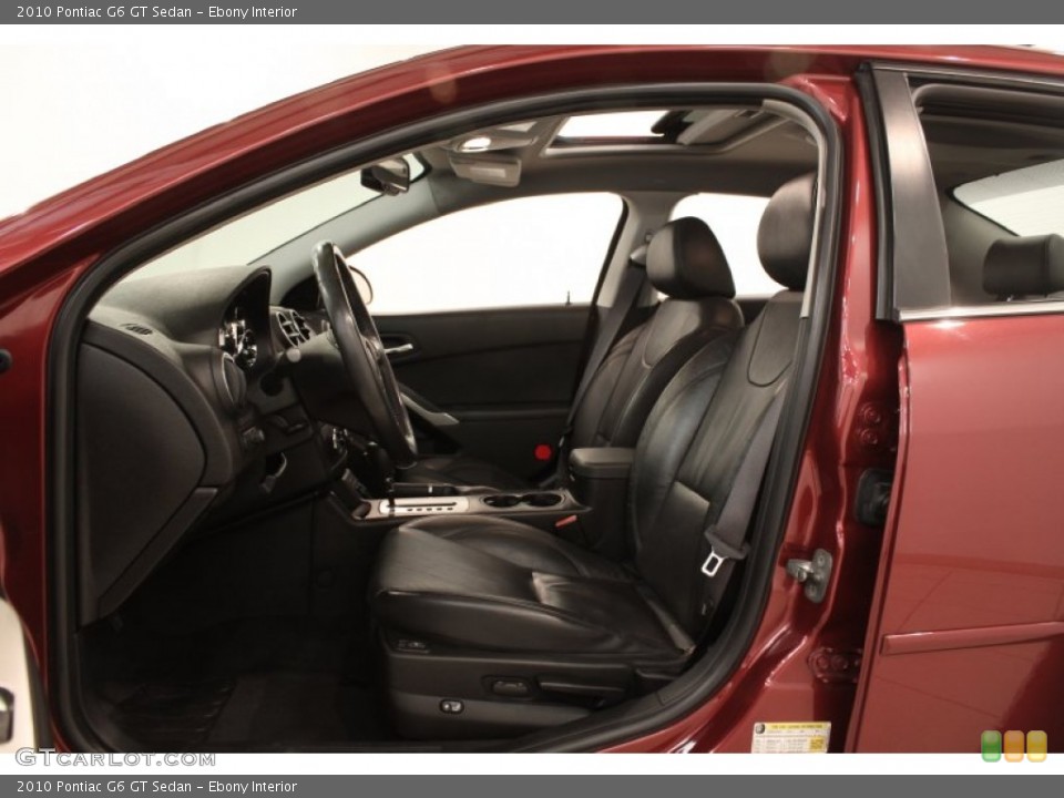 Ebony Interior Front Seat for the 2010 Pontiac G6 GT Sedan #71107108