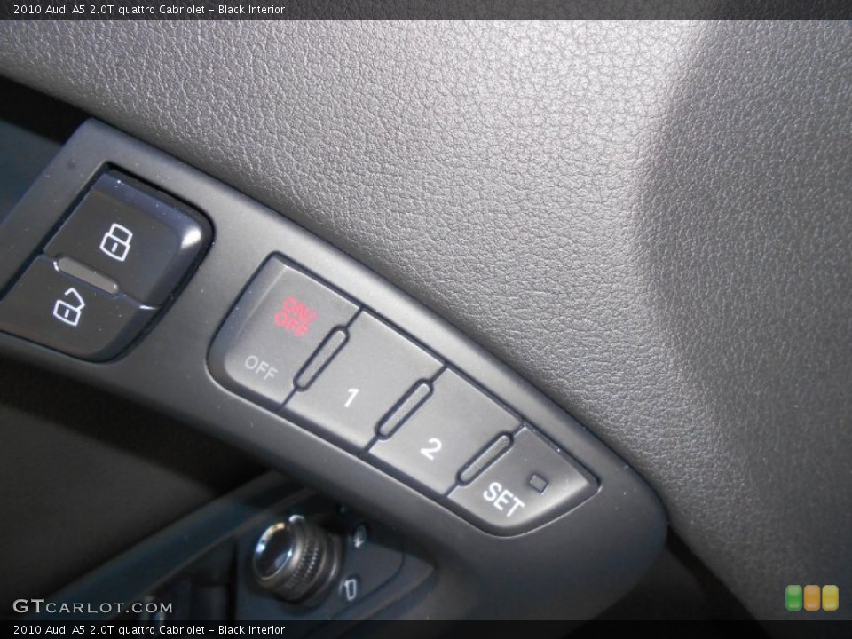 Black Interior Controls for the 2010 Audi A5 2.0T quattro Cabriolet #71108104