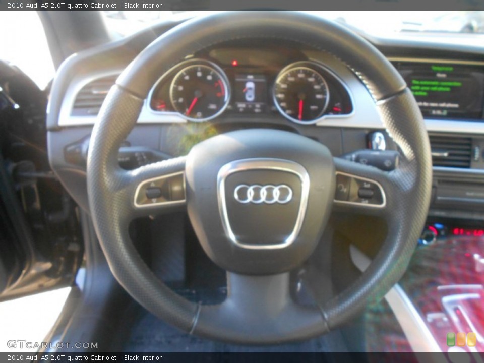 Black Interior Steering Wheel for the 2010 Audi A5 2.0T quattro Cabriolet #71108131