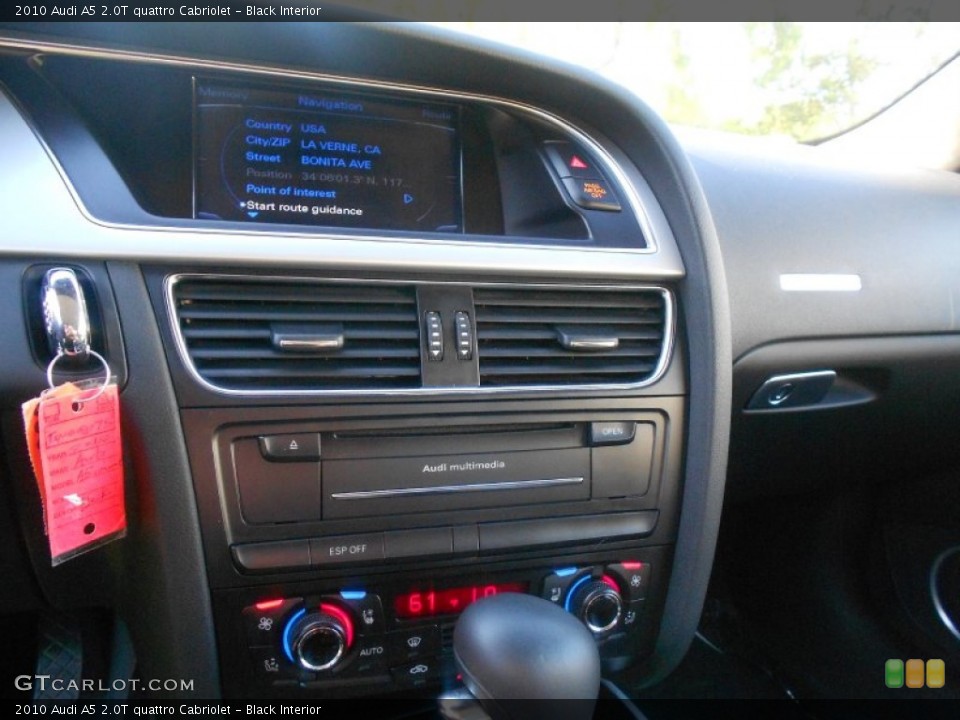 Black Interior Controls for the 2010 Audi A5 2.0T quattro Cabriolet #71108185