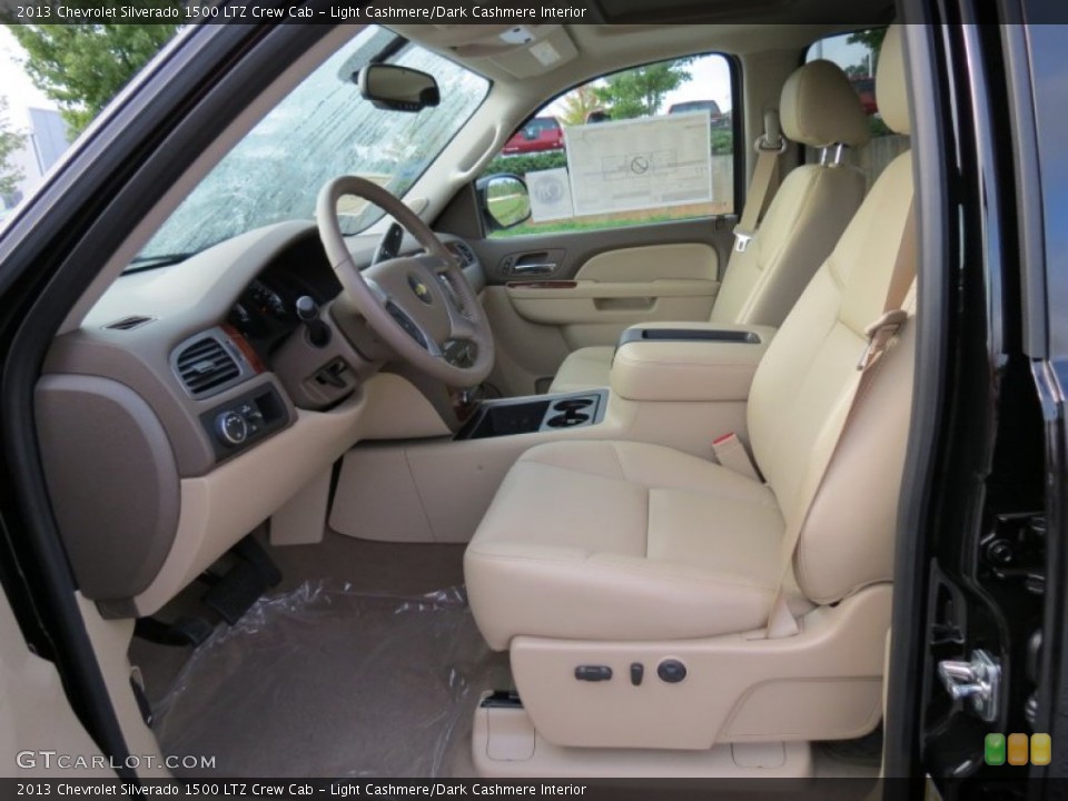 Light Cashmere/Dark Cashmere Interior Front Seat for the 2013 Chevrolet Silverado 1500 LTZ Crew Cab #71108873