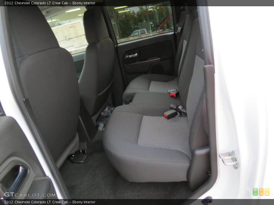 Ebony Interior Rear Seat for the 2012 Chevrolet Colorado LT Crew Cab #71109539