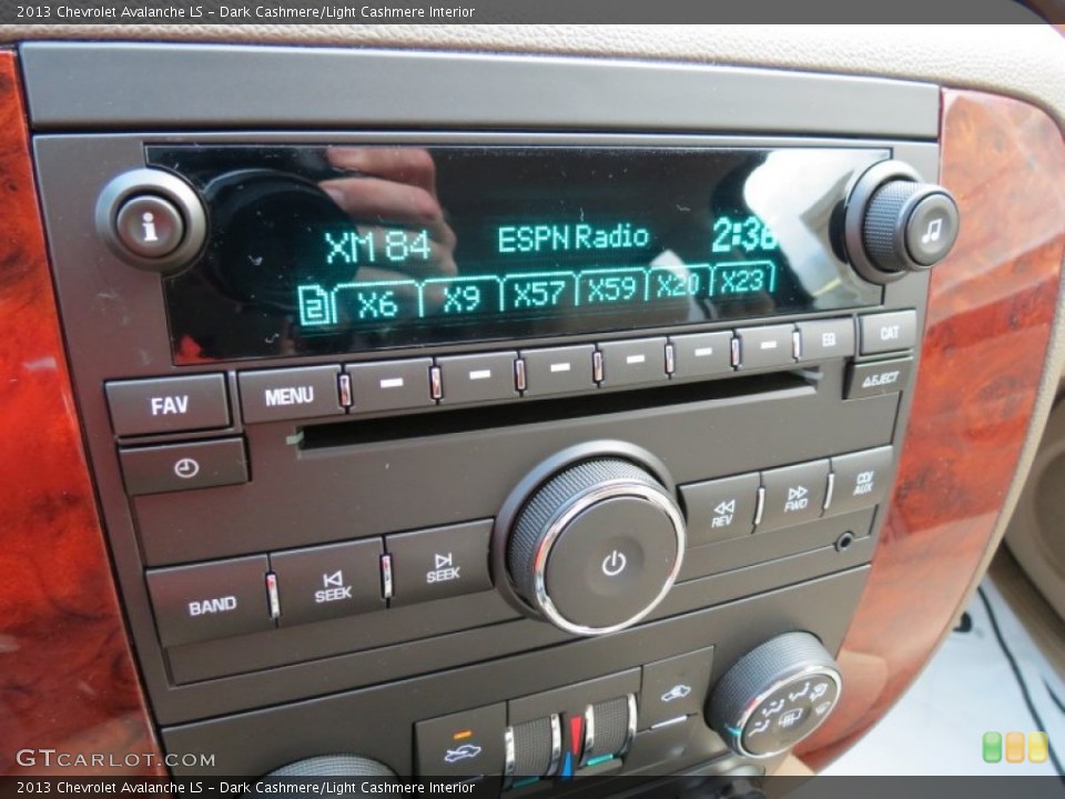Dark Cashmere/Light Cashmere Interior Audio System for the 2013 Chevrolet Avalanche LS #71109777