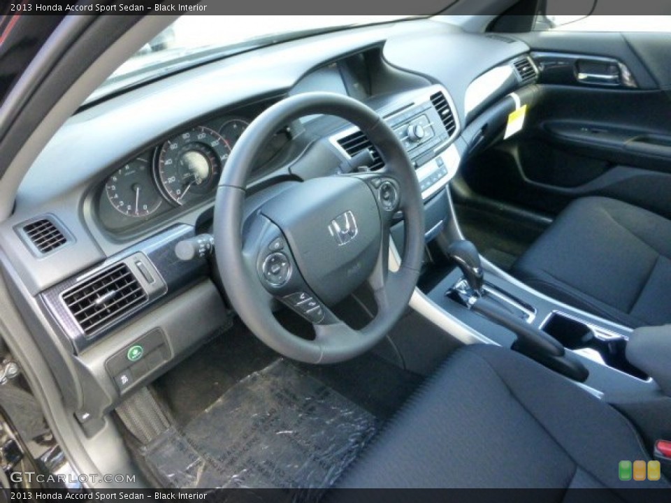 Black Interior Prime Interior for the 2013 Honda Accord Sport Sedan #71110346