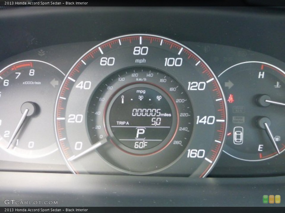 Black Interior Gauges for the 2013 Honda Accord Sport Sedan #71110385