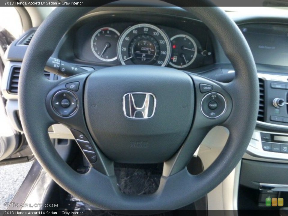 Gray Interior Steering Wheel for the 2013 Honda Accord LX Sedan #71110538