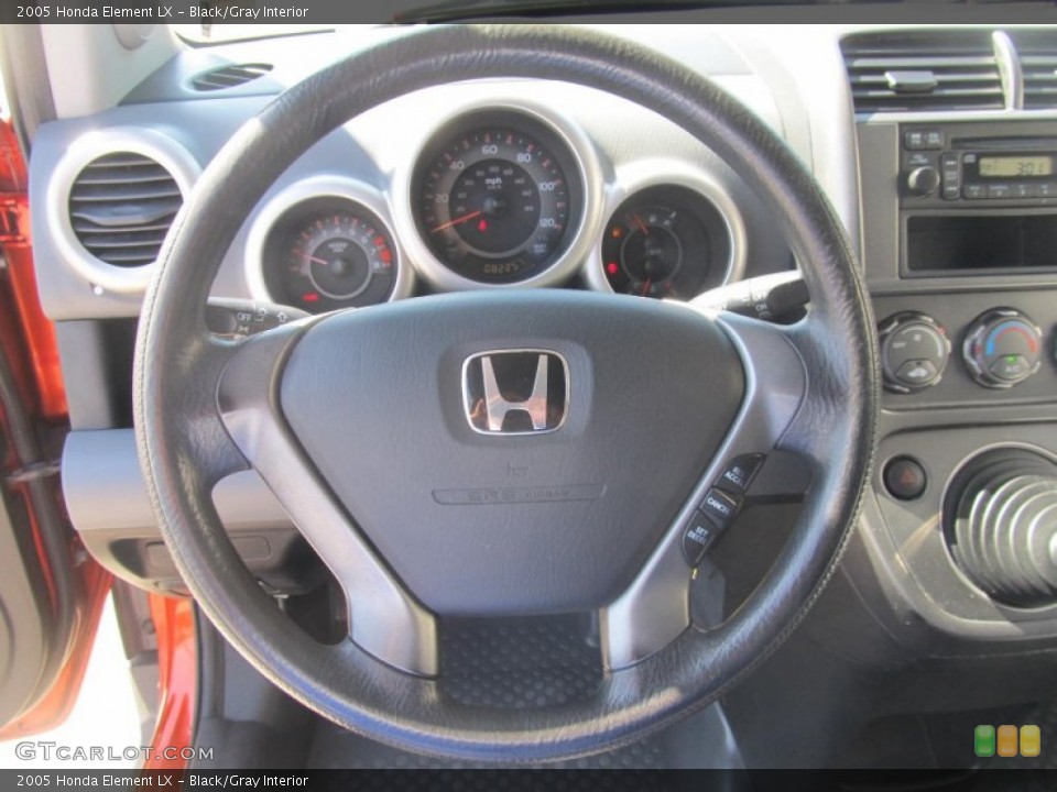 Black/Gray Interior Steering Wheel for the 2005 Honda Element LX #71111675