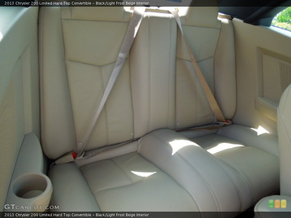 Black/Light Frost Beige Interior Rear Seat for the 2013 Chrysler 200 Limited Hard Top Convertible #71113649