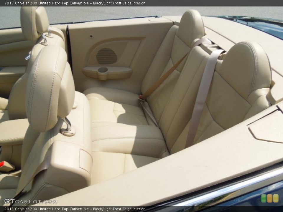Black/Light Frost Beige Interior Rear Seat for the 2013 Chrysler 200 Limited Hard Top Convertible #71113715