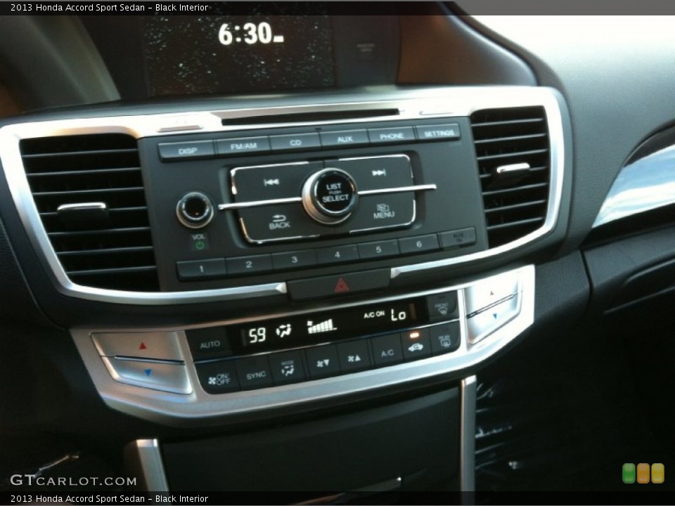 Black Interior Controls for the 2013 Honda Accord Sport Sedan #71115107