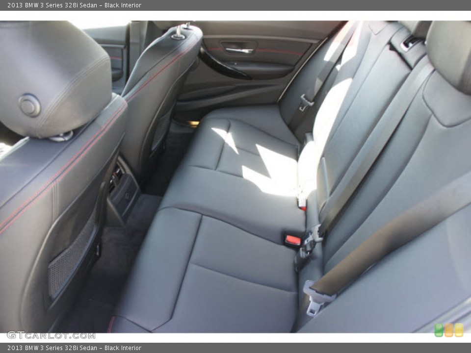 Black Interior Rear Seat for the 2013 BMW 3 Series 328i Sedan #71115812