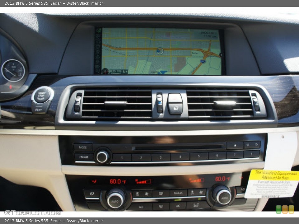 Oyster/Black Interior Controls for the 2013 BMW 5 Series 535i Sedan #71116490