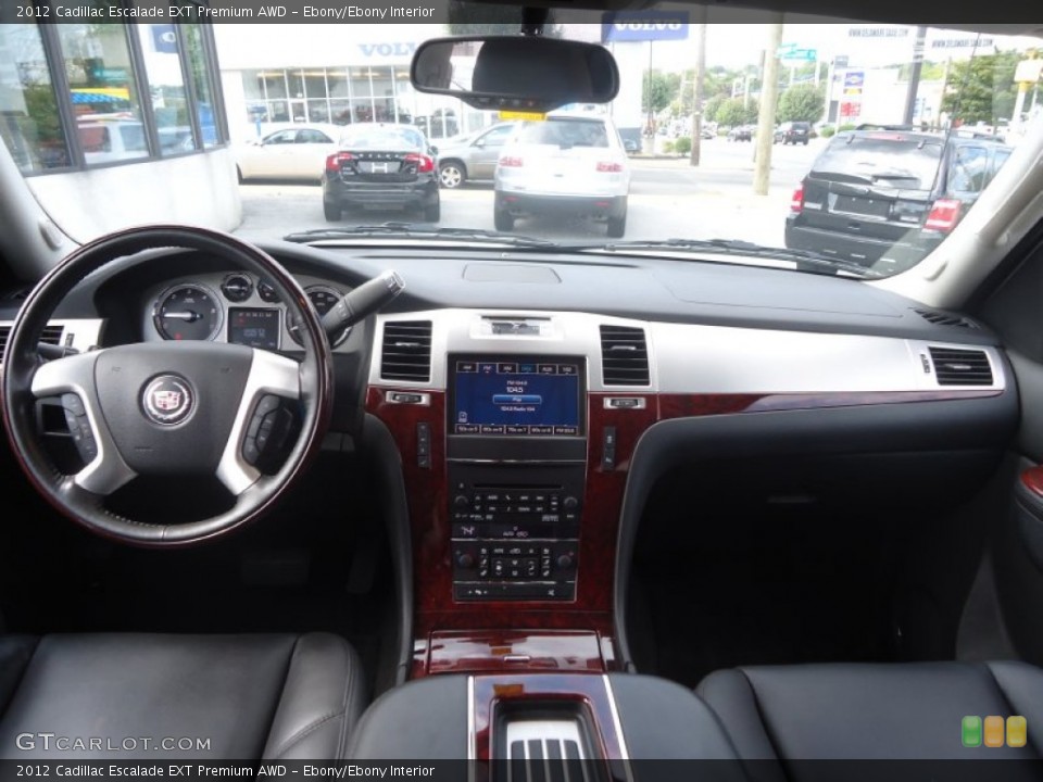 Ebony/Ebony Interior Dashboard for the 2012 Cadillac Escalade EXT Premium AWD #71117174