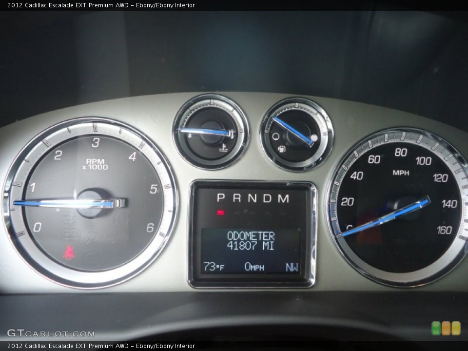 Ebony/Ebony Interior Gauges for the 2012 Cadillac Escalade EXT Premium AWD #71117243