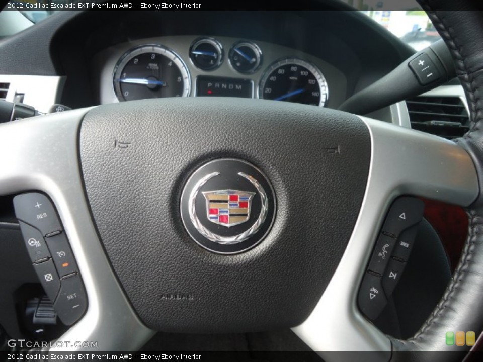Ebony/Ebony Interior Controls for the 2012 Cadillac Escalade EXT Premium AWD #71117252