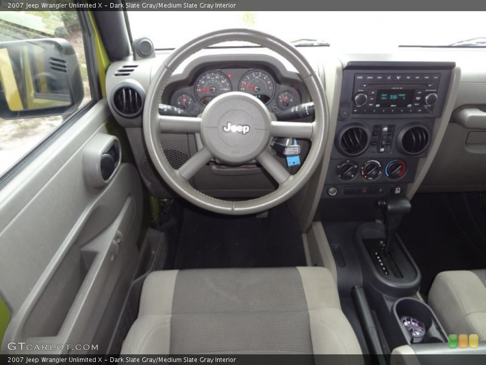 Dark Slate Gray/Medium Slate Gray Interior Dashboard for the 2007 Jeep Wrangler Unlimited X #71118197