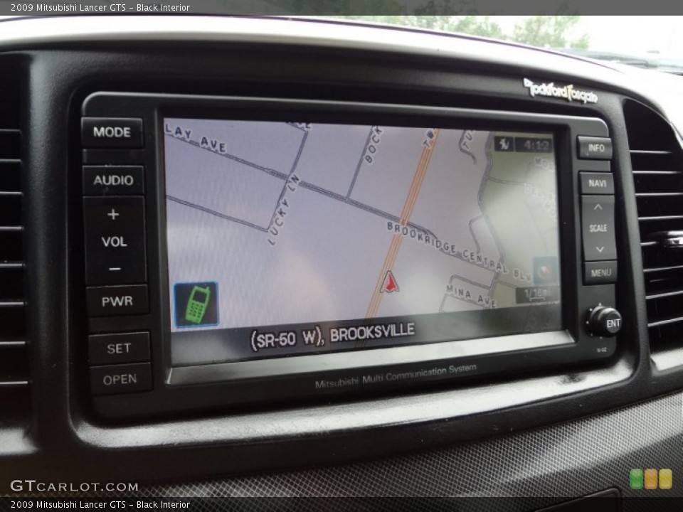 Black Interior Navigation for the 2009 Mitsubishi Lancer GTS #71118794