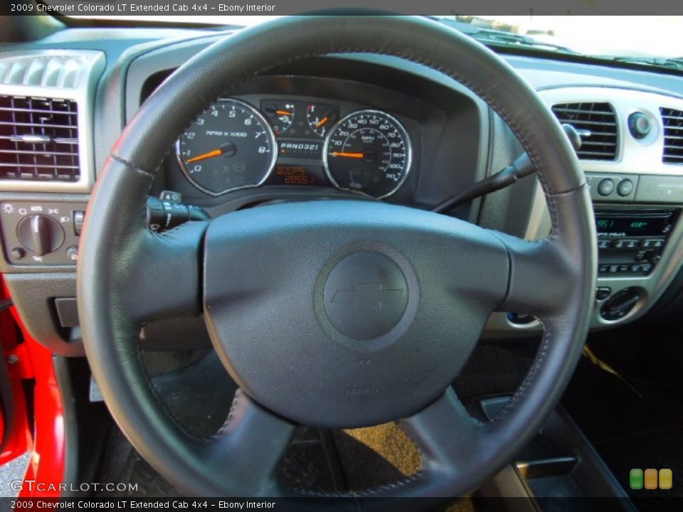 Ebony Interior Steering Wheel for the 2009 Chevrolet Colorado LT Extended Cab 4x4 #71120390