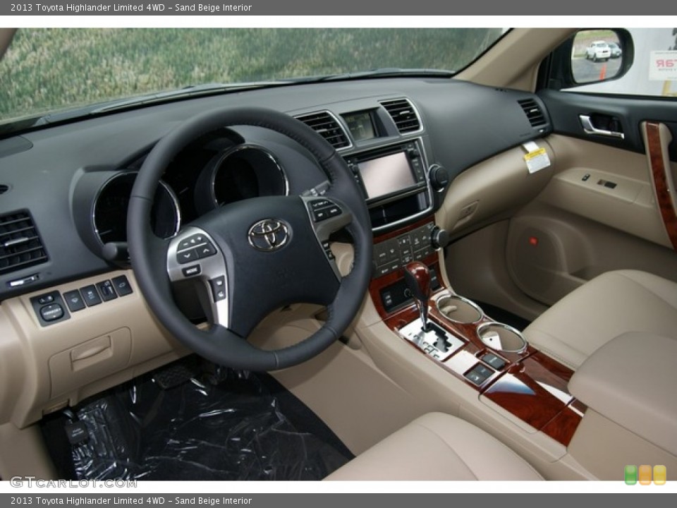 Sand Beige Interior Prime Interior for the 2013 Toyota Highlander Limited 4WD #71122583