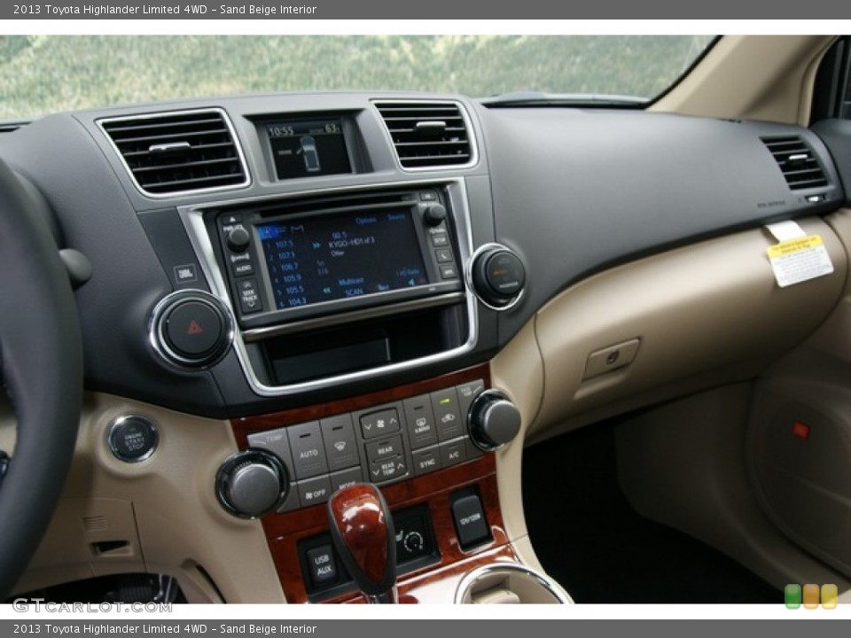 Sand Beige Interior Dashboard for the 2013 Toyota Highlander Limited 4WD #71122592