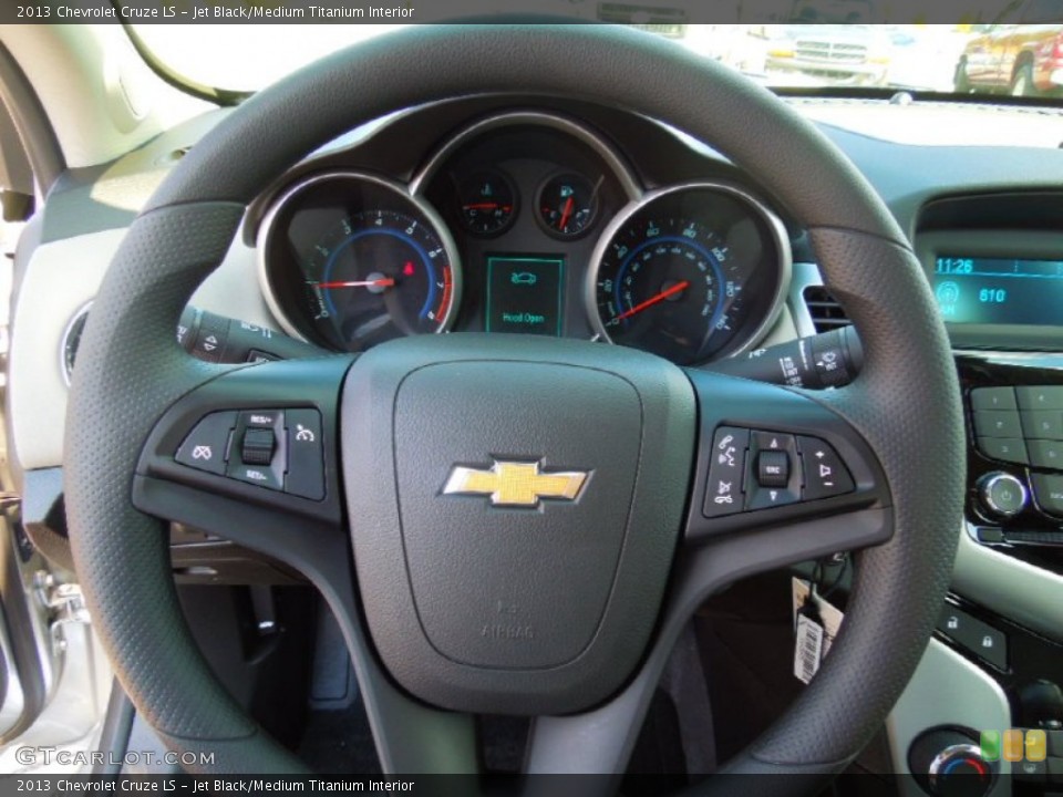 Jet Black/Medium Titanium Interior Steering Wheel for the 2013 Chevrolet Cruze LS #71122757