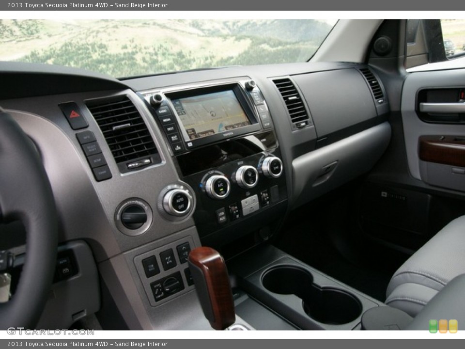 Sand Beige Interior Dashboard for the 2013 Toyota Sequoia Platinum 4WD #71122793