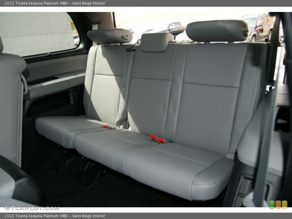 Sand Beige Interior Rear Seat for the 2013 Toyota Sequoia Platinum 4WD #71122811