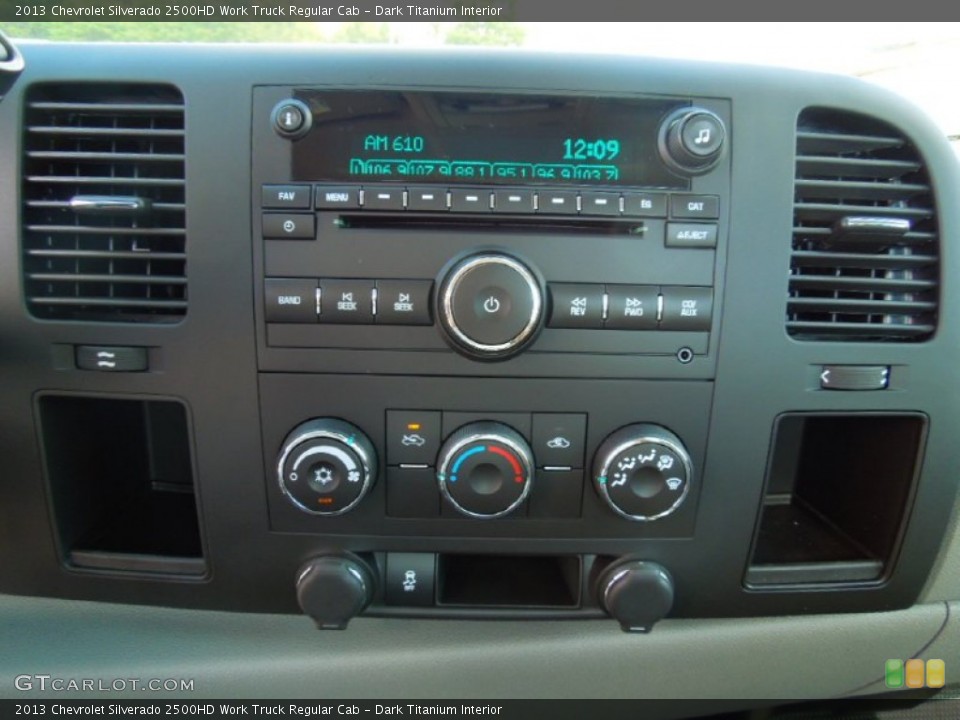 Dark Titanium Interior Controls for the 2013 Chevrolet Silverado 2500HD Work Truck Regular Cab #71122991
