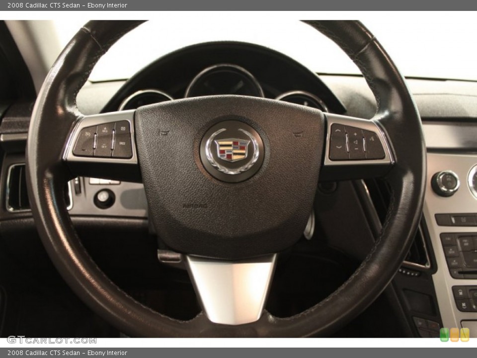 Ebony Interior Steering Wheel for the 2008 Cadillac CTS Sedan #71123678