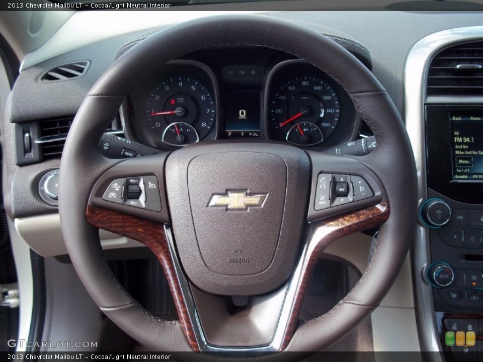 Cocoa/Light Neutral Interior Steering Wheel for the 2013 Chevrolet Malibu LT #71124512
