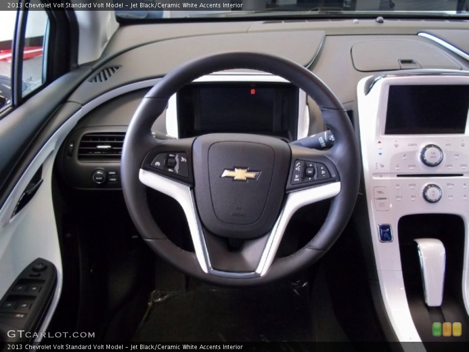 Jet Black/Ceramic White Accents Interior Steering Wheel for the 2013 Chevrolet Volt  #71124632