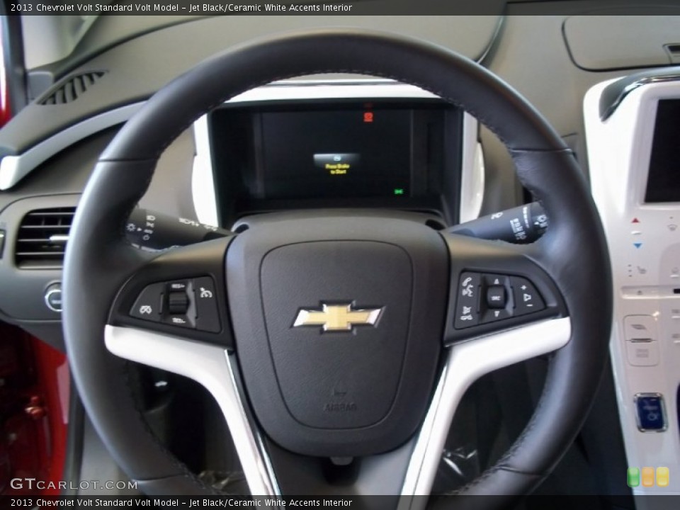 Jet Black/Ceramic White Accents Interior Steering Wheel for the 2013 Chevrolet Volt  #71124665