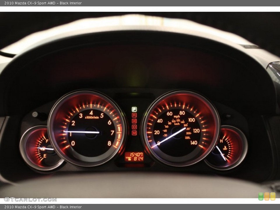 Black Interior Gauges for the 2010 Mazda CX-9 Sport AWD #71128073