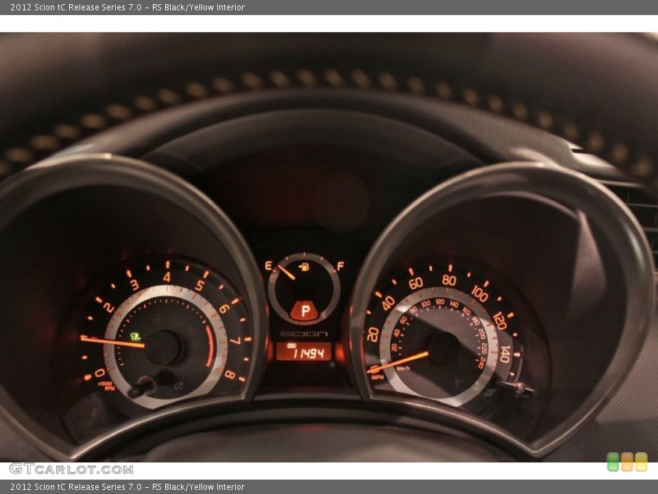 RS Black/Yellow Interior Gauges for the 2012 Scion tC Release Series 7.0 #71128187