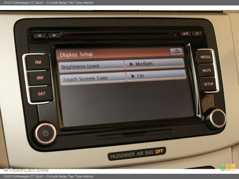 Cornsilk Beige Two Tone Interior Controls for the 2010 Volkswagen CC Sport #71128865