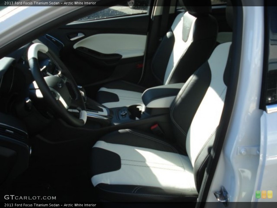 Arctic White Interior Front Seat for the 2013 Ford Focus Titanium Sedan #71130911