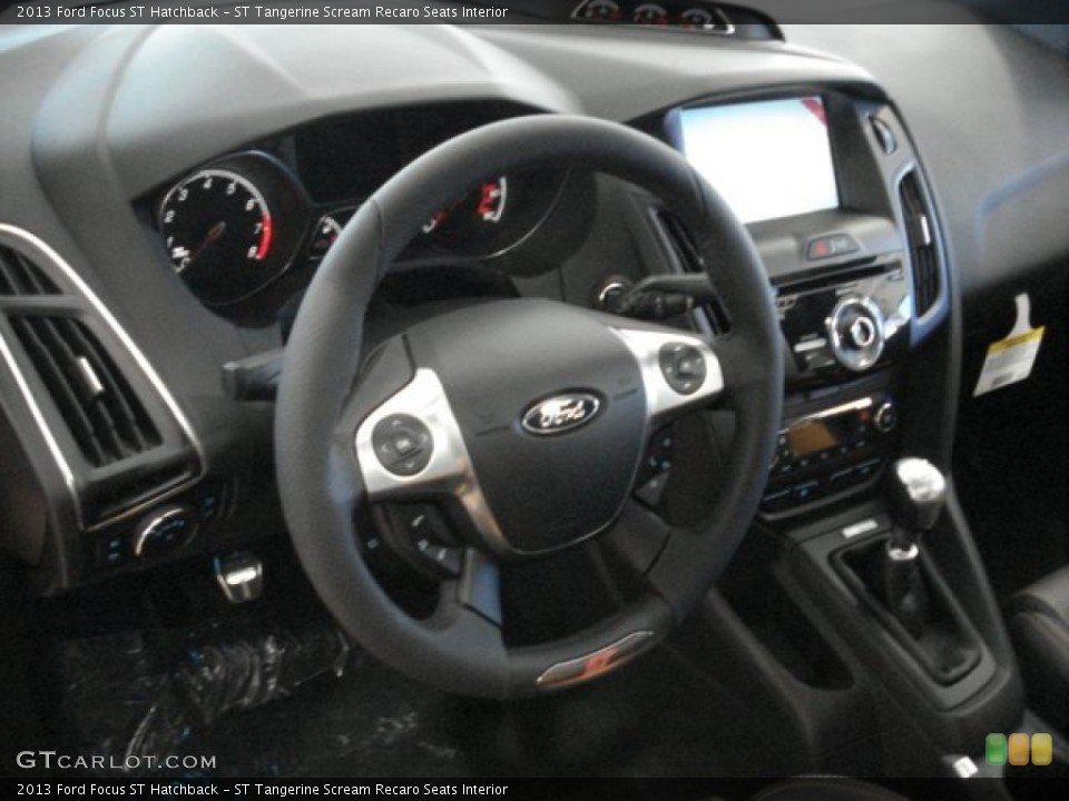ST Tangerine Scream Recaro Seats Interior Steering Wheel for the 2013 Ford Focus ST Hatchback #71131028