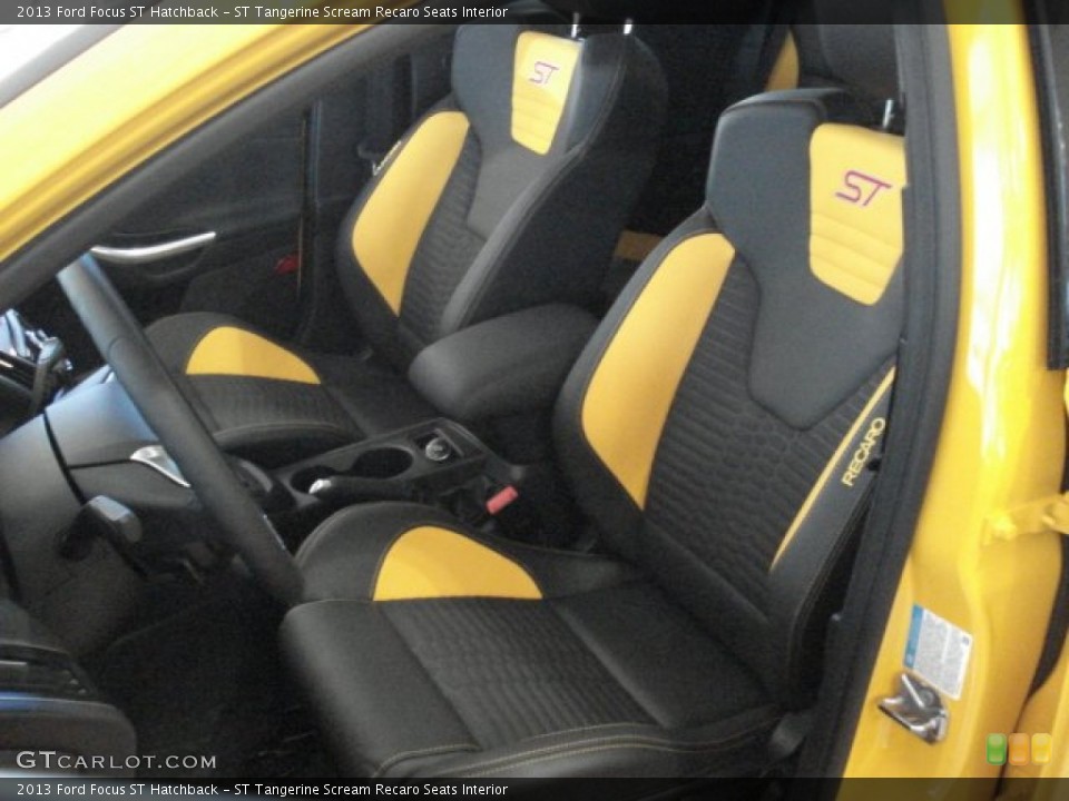 ST Tangerine Scream Recaro Seats Interior Front Seat for the 2013 Ford Focus ST Hatchback #71131031