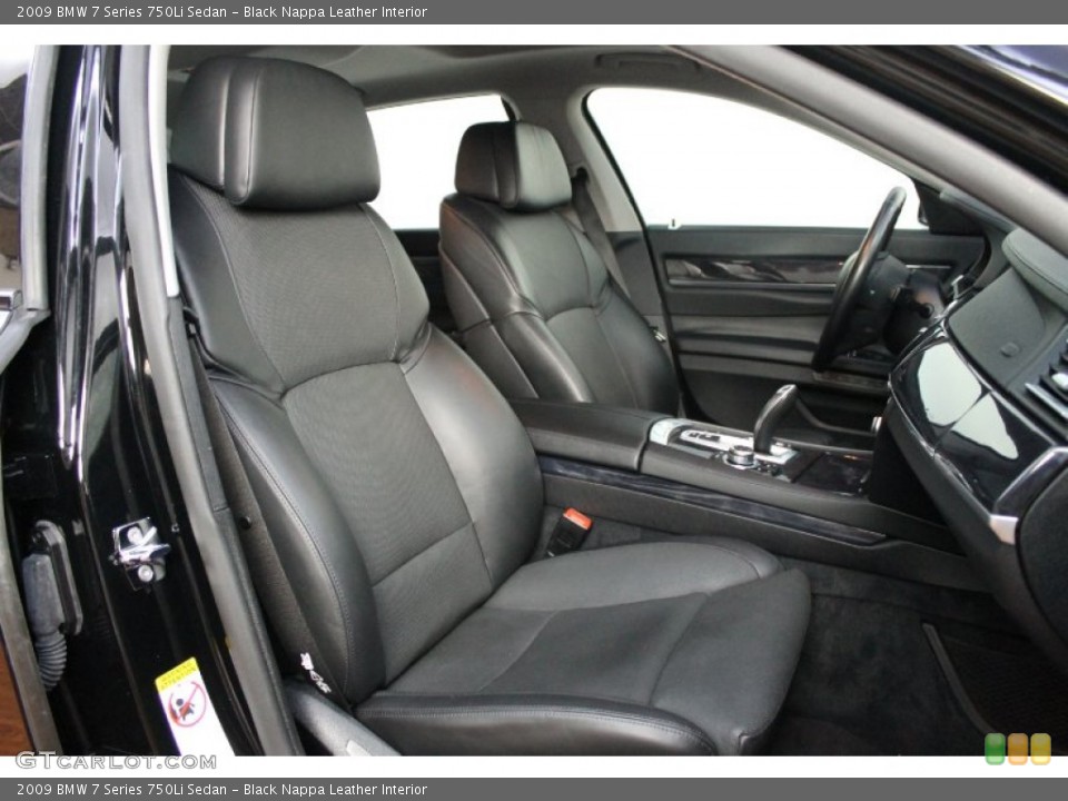 Black Nappa Leather Interior Front Seat for the 2009 BMW 7 Series 750Li Sedan #71136645